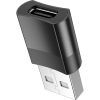 Переходник UA17 USB M to USB-C F USB2.0 Black HOCO (6931474762009) изображение 3