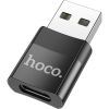 Переходник UA17 USB M to USB-C F USB2.0 Black HOCO (6931474762009)