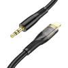 Кабель мультимедийный Lightning to 3.5mm M 1.0m black UPA25 Black HOCO (6931474791153) изображение 2