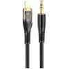 Кабель мультимедийный Lightning to 3.5mm M 1.0m black UPA25 Black HOCO (6931474791153)