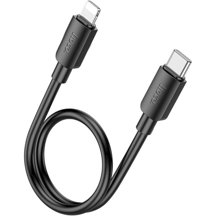 Дата кабель USB-C to Lightning 0.25m Hyper PD X96 black HOCO (6942007609364) изображение 2
