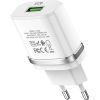 Зарядное устройство HOCO C12Q Smart USB QC3.0 + cable USB to USB-C 18W White (6931474716309) изображение 3