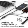 Дата кабель USB-C to 2xUSB-C 100W + Apple Watch 5W 1.4m FUSION-CCW black Promate (fusion-ccw.black) изображение 5