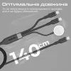 Дата кабель USB-C to 2xUSB-C 100W + Apple Watch 5W 1.4m FUSION-CCW black Promate (fusion-ccw.black) изображение 6