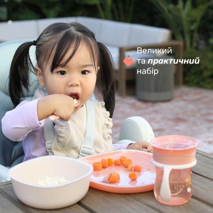 Набор детской посуды Chicco Set Pappa 12 м+ Рожевий (16201.15) изображение 6