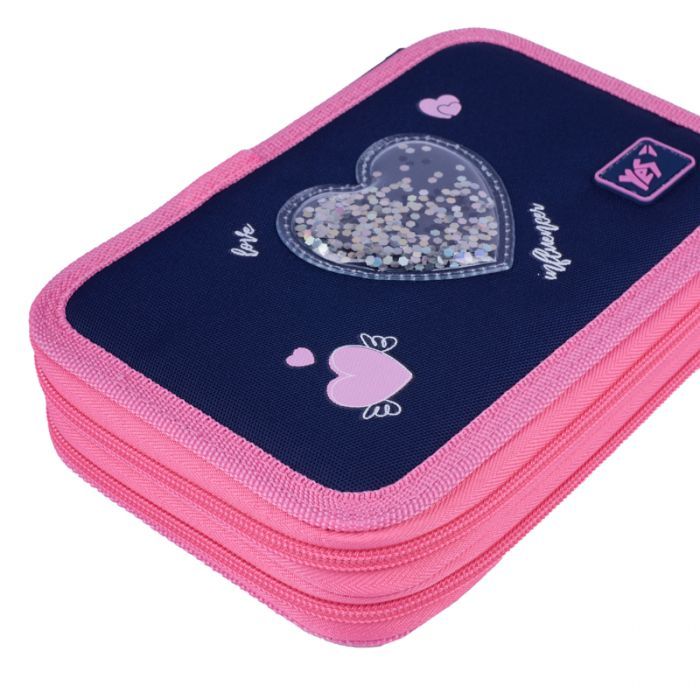 Пенал Yes Bright Hearts HP-01 твердий подвійний (533640) зображення 3