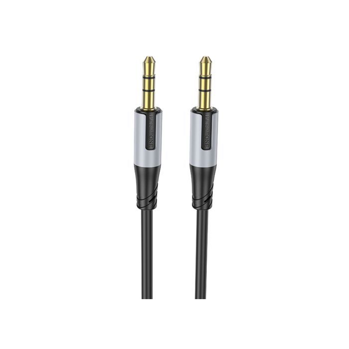 Кабель мультимедійний 3.5mm M to 3.5mm M 1.0m black BOROFONE (BL19/JB) зображення 2