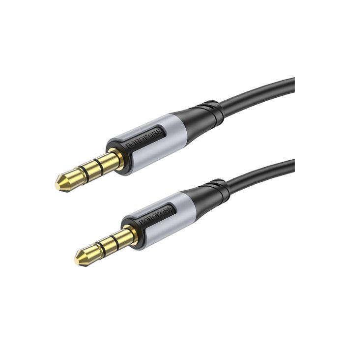 Кабель мультимедійний 3.5mm M to 3.5mm M 1.0m black BOROFONE (BL19/JB) зображення 3