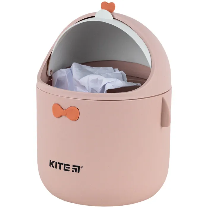 Кошик для паперів Kite Настільний контейнер для сміття, персиковий (K24-010-2) зображення 4