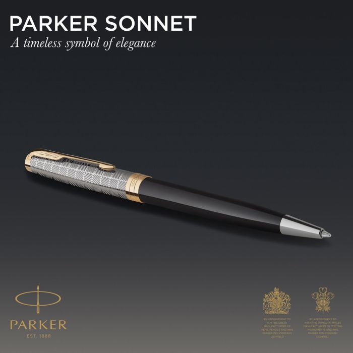 Ручка кулькова Parker SONNET 17 Metal & Black Lacquer GT BP (68 132) зображення 5
