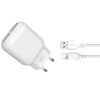Зарядное устройство XO 2xUSB 2.4A + cable USB to Lightning white (L78-L-WH)