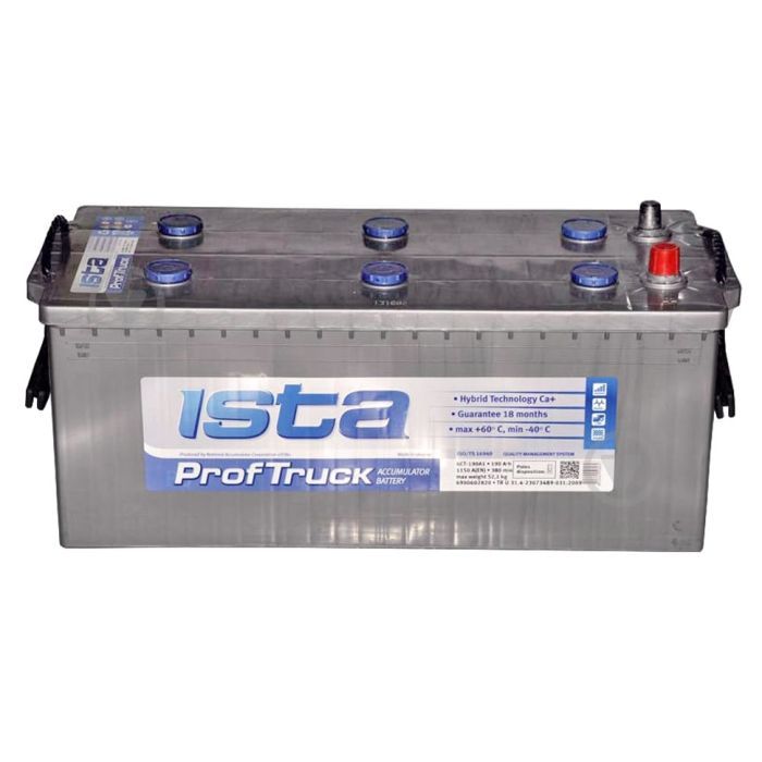 Аккумулятор автомобильный Ista Prof Truck 190Ah бокова(+/-) (1150EN) изображение 2