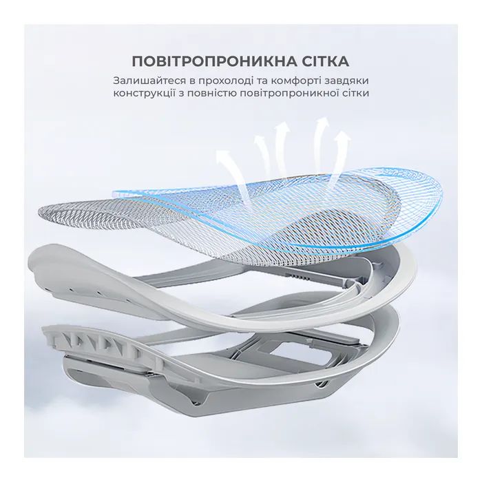Крісло ігрове Sihoo Xallking X5C Mesh Grey (X5FC-N101) зображення 11