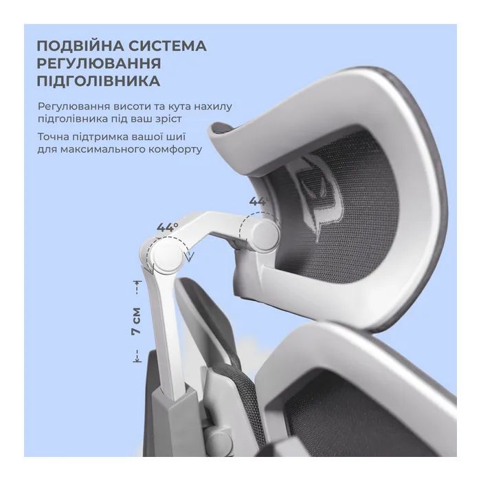 Крісло ігрове Sihoo Xallking X5C Mesh Grey (X5FC-N101) зображення 12