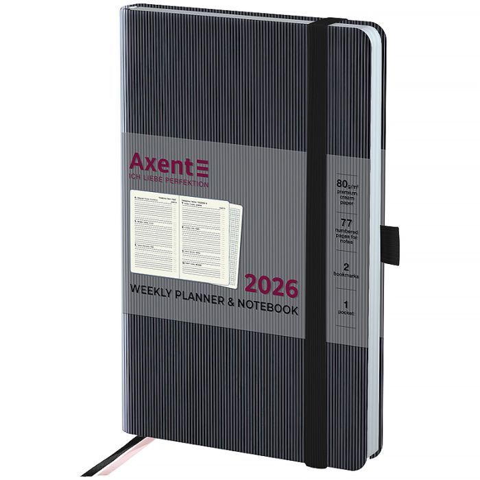 Тижневик Axent датований 2026 Partner Lines 125х195, темно-синій (8515-26-02-A)