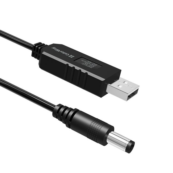 Кабель живлення USB to DC 5.5x2.5mm 9V 1.0m black ColorWay (CW-CBUD066-BK) зображення 5