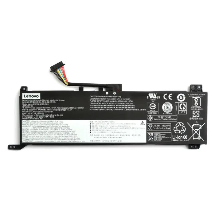 Аккумулятор для ноутбука Lenovo Legion 5-15 L19C4PC0, 60Wh (4010mAh), 4cell, 15.36V, Li-ion (A71094)