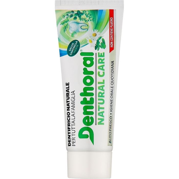 Зубная паста Denthoral Dentifricio Natural Care Естественный уход 75 мл (8002185041573) изображение 2
