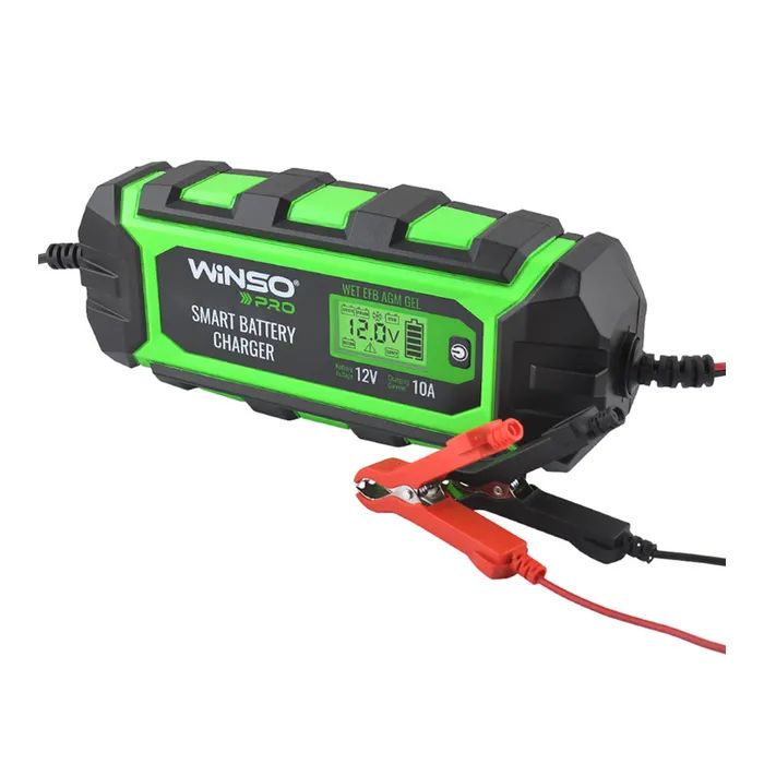 Зарядний пристрій для автомобільного акумулятора WINSO PRO LCD 10A, 12V, 4-200Ah (139520) зображення 3