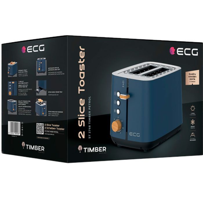 Тостер ECG ST 2768 Timber Petrol изображение 11