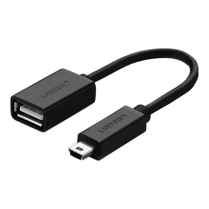 Переходник OTG USB 2.0 AF to Mini 5P 0.1m US249 black Ugreen (10383)