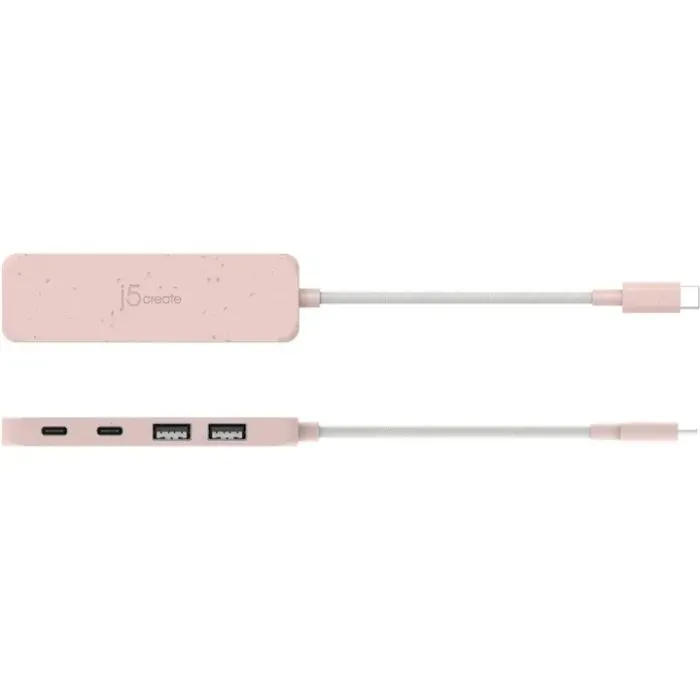Концентратор J5create USB-C to 2xUSB-A + 2xUSB-C 3.2 10Gbps rose (JCH342ER-N) зображення 4