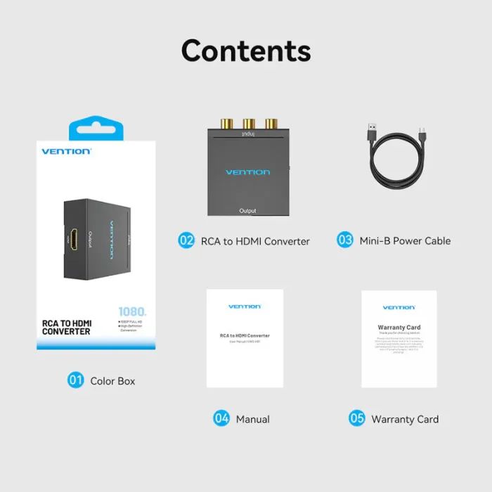 Конвертор RCA to HDMI black Vention (AEFB0) зображення 8