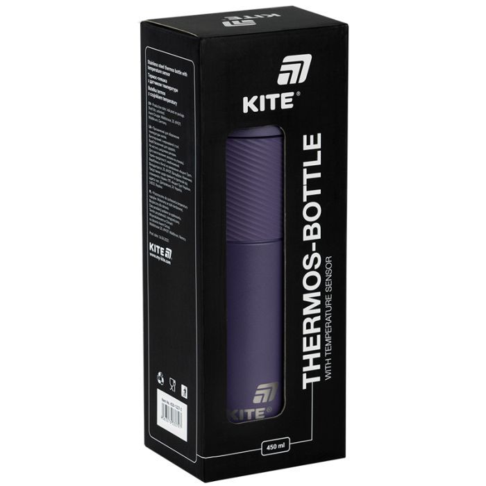 Термокружка Kite 1227 з термодатчиком 450 мл фіолетовий (K25-1227-3) изображение 5