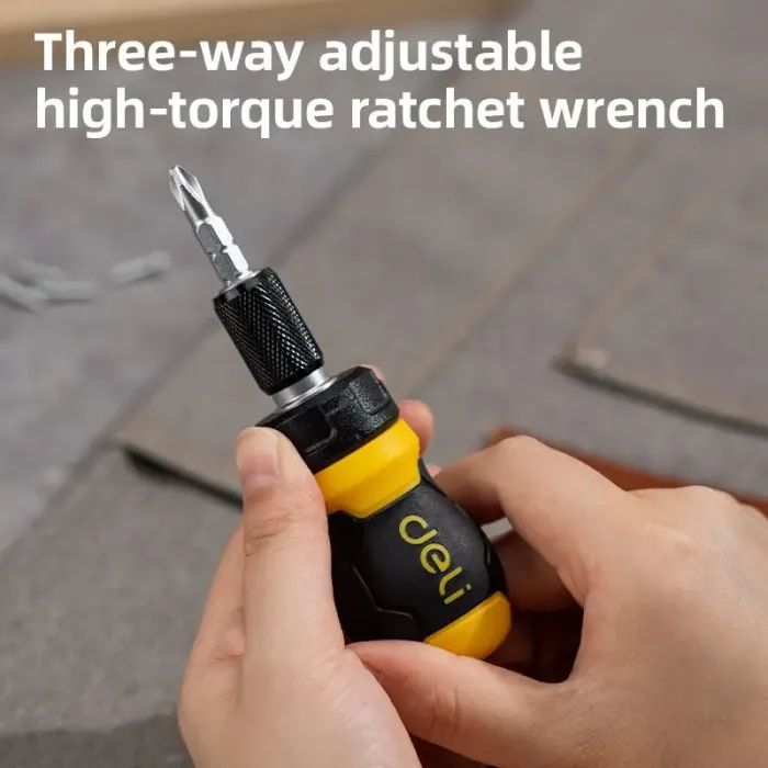 Викрутка Deli PH2 + SL6 з тріскачкою (EDL626010) зображення 3