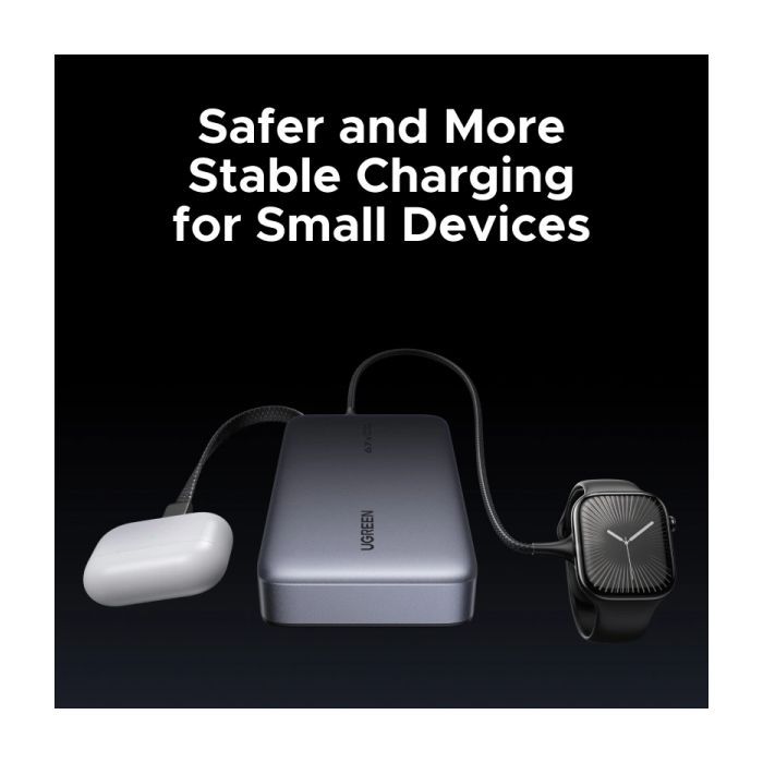 Батарея універсальна Ugreen 20000 mAh 67W Cable Space gray (U_55996B) зображення 4