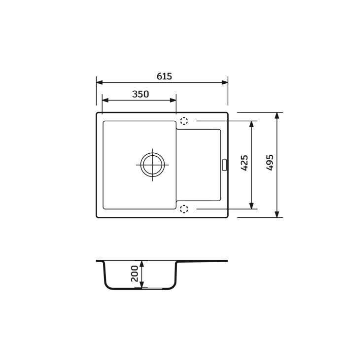 Мойка кухонная Adamant Minimal графіт + змішувач (1824296912313) изображение 6