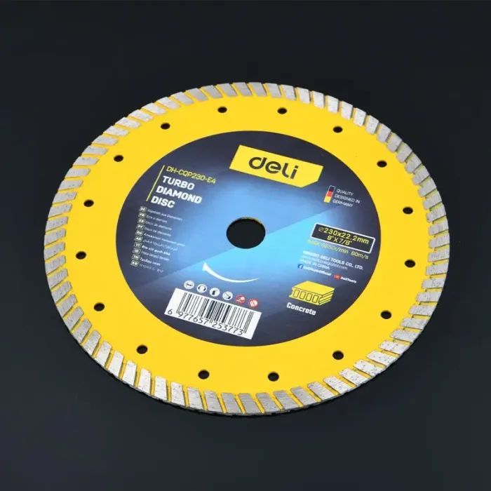 Круг отрезной Deli алмазный, по плитке, бетону, камню 230 x 22,2 мм (EDH-CQP230-E4) изображение 5