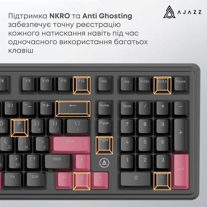 Клавіатура Ajazz AK980 Red Switch USB UA Black (AK980-R-BR) зображення 11