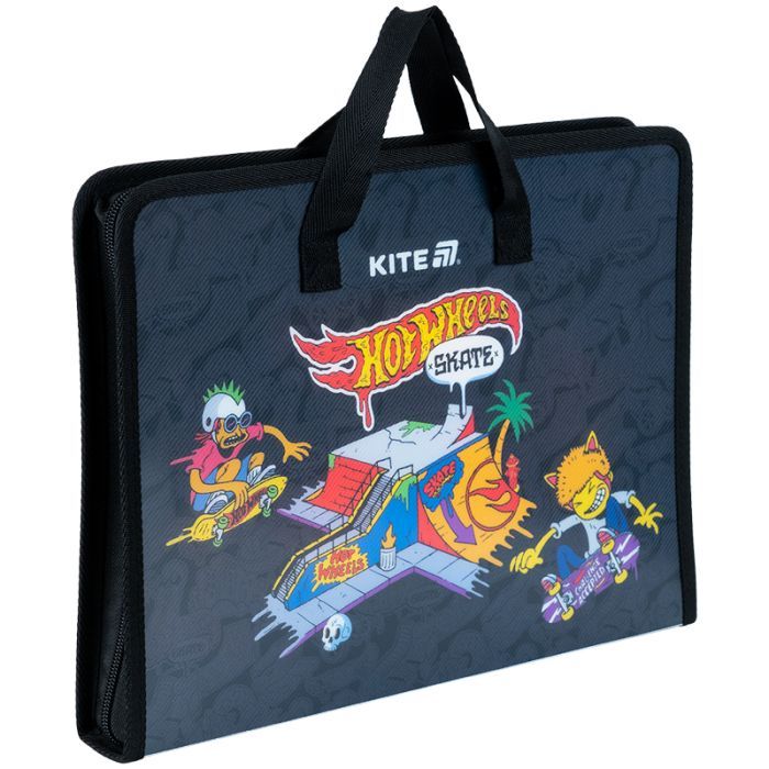 Папка - портфель Kite на блискавці A4 Hot Wheels, 1 відділення (HW25-202) зображення 2