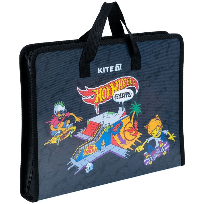 Папка - портфель Kite на блискавці A4 Hot Wheels, 1 відділення (HW25-202) зображення 2