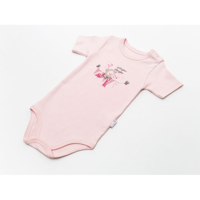 Боди детское Bibaby с мишкой (56167-62G-pink) изображение 3