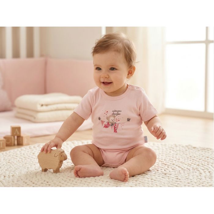 Боди детское Bibaby с мишкой (56167-62G-pink) изображение 6