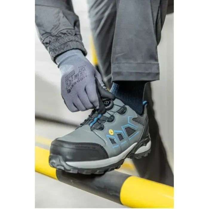 Защитные перчатки Hoegert BODE HT5K762-11 из нейлона/спандекса покрыты микропенным нитрилом темно-серые, 11 (HT5K762-11) изображение 4