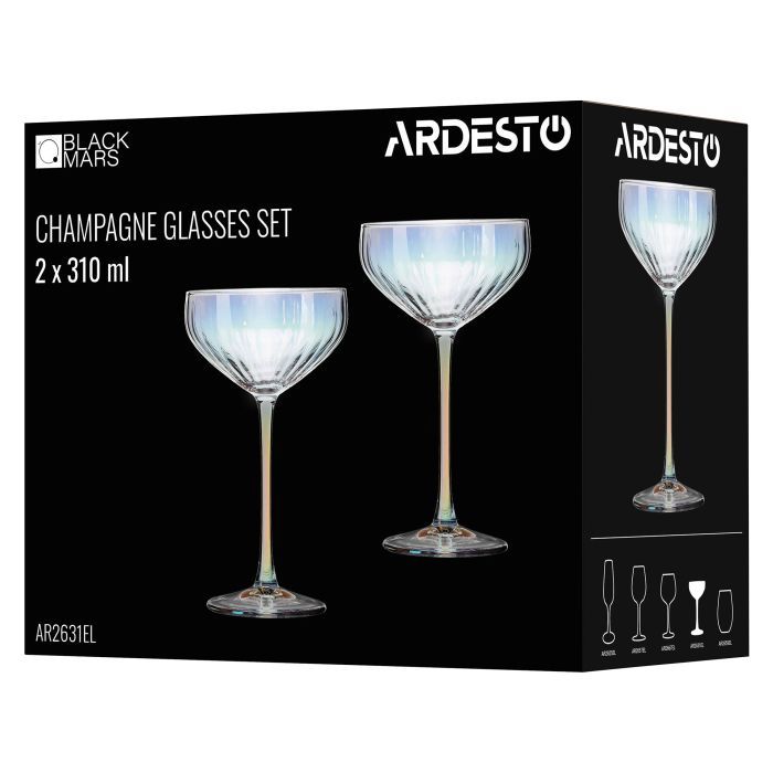 Набір келихів Ardesto Black Mars Zenith 310мл, 2шт, скло, прозорий (AR2631EL) зображення 4