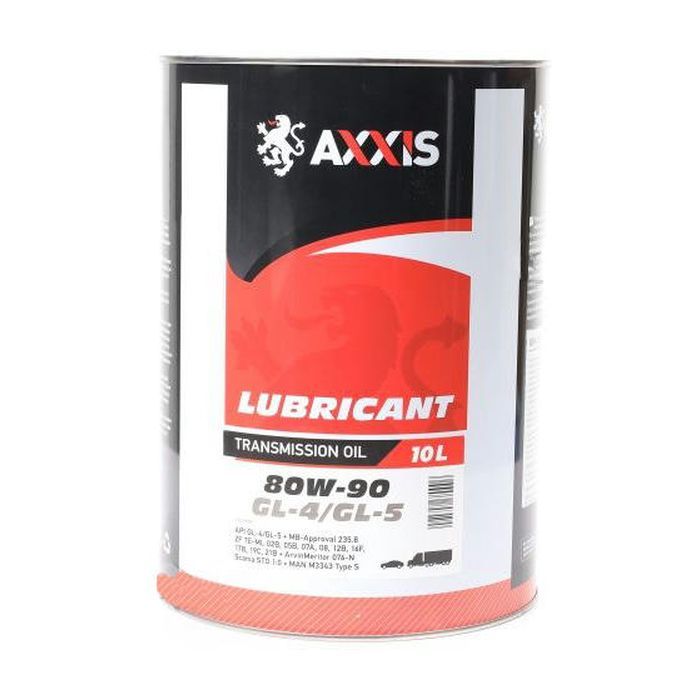 Трансмиссионное масло AXXIS 80W-90 GL-4/GL-5 10л (ax-1008)