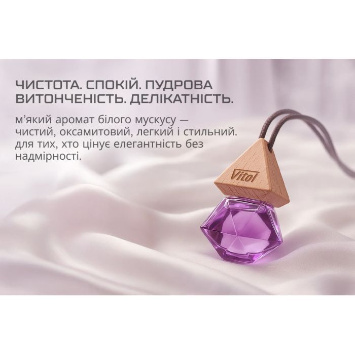Ароматизатор для автомобіля VITOL Air White Musk 8мл (VBA05) зображення 3