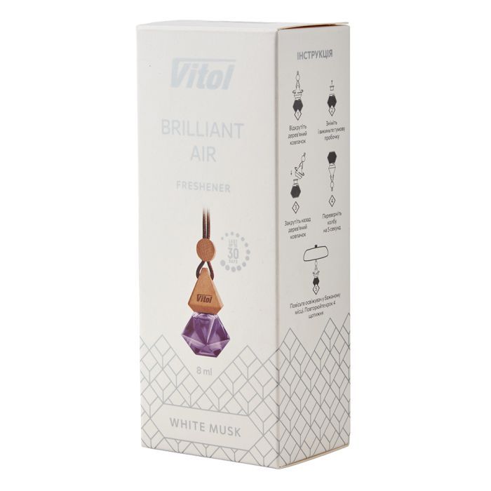 Ароматизатор для автомобіля VITOL Air White Musk 8мл (VBA05) зображення 6