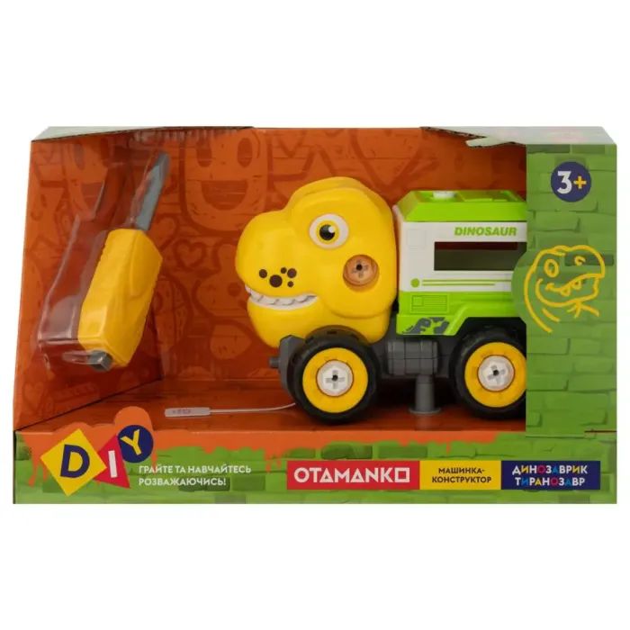 Конструктор Otamanko Машинка-конструктор Тиранозавр грузовик Желтый/зеленый (OTA-125TR) изображение 5