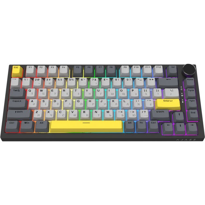Клавіатура Ajazz AK820 Sea Salt Switch RGB USB-C UA Black (AK820-SS-BGY) зображення 2