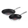 Набір сковорідок Tefal Duetto+, 2шт, 24/28см, нержавіюча сталь (G732S255)