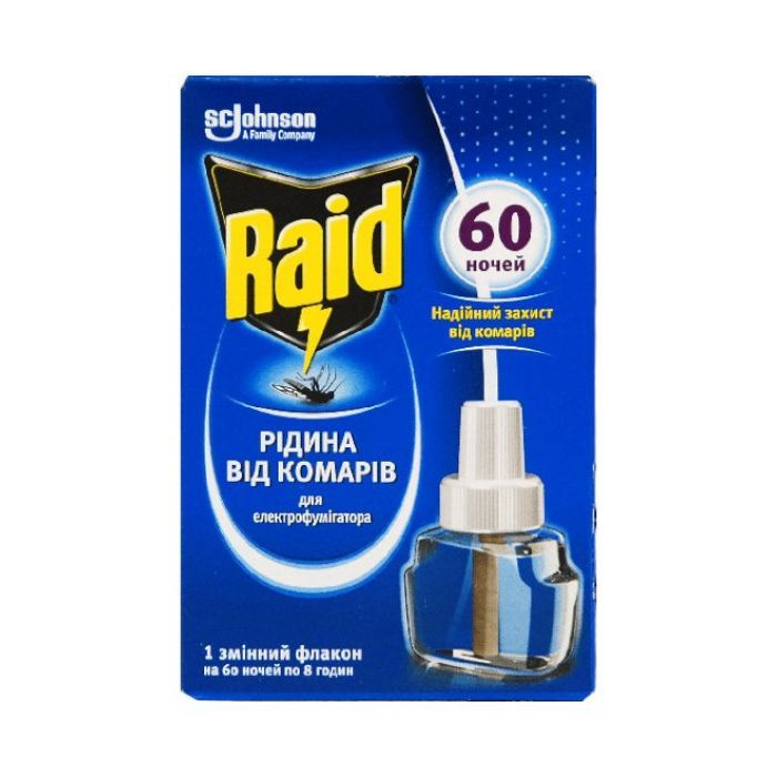Жидкость для фумигатора Raid Против комаров 60 ночей (5000204329131)