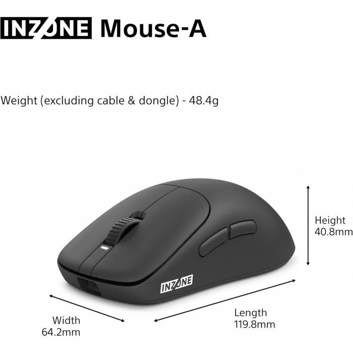 Мишка Sony INZONE Wireless/USB Black (MSEG500B.E) зображення 4
