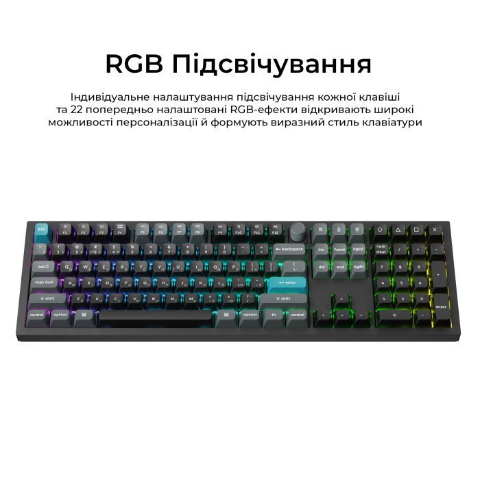 Клавіатура Keychron Q6 Ultra Keychron Red Switch RGB UA Black (Q6U-M1-UA) зображення 15