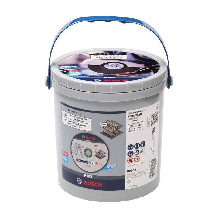 Круг отрезной Bosch Professional, для нержавеющей стали и металла, 125×1×22.23 мм, 100 шт (2.608.626.113) изображение 2