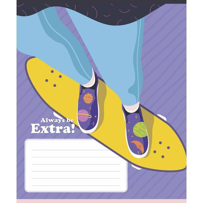 Тетрадь Школярик Genius Be extra 12 листов клетка (012-3588K) изображение 5
